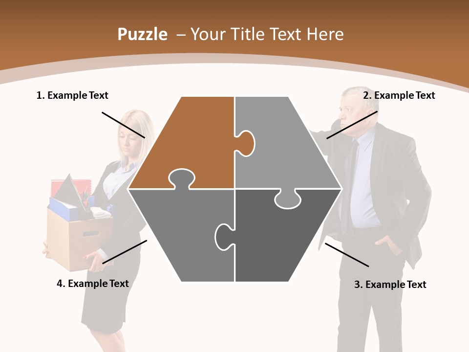 A Man And Woman Holding A Box Powerpoint Presentation PowerPoint Template