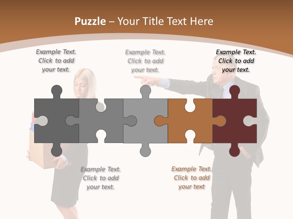 A Man And Woman Holding A Box Powerpoint Presentation PowerPoint Template