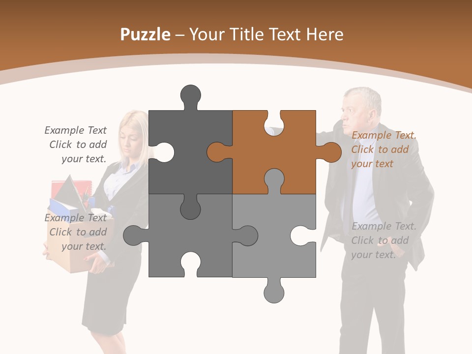 A Man And Woman Holding A Box Powerpoint Presentation PowerPoint Template