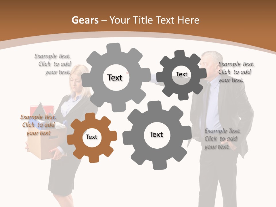 A Man And Woman Holding A Box Powerpoint Presentation PowerPoint Template