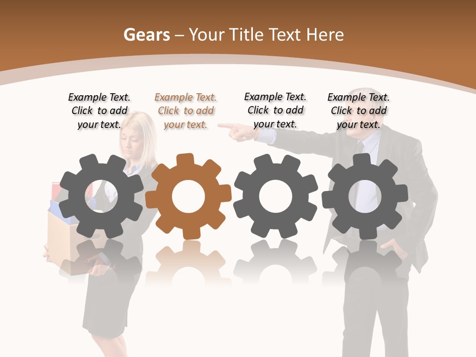 A Man And Woman Holding A Box Powerpoint Presentation PowerPoint Template