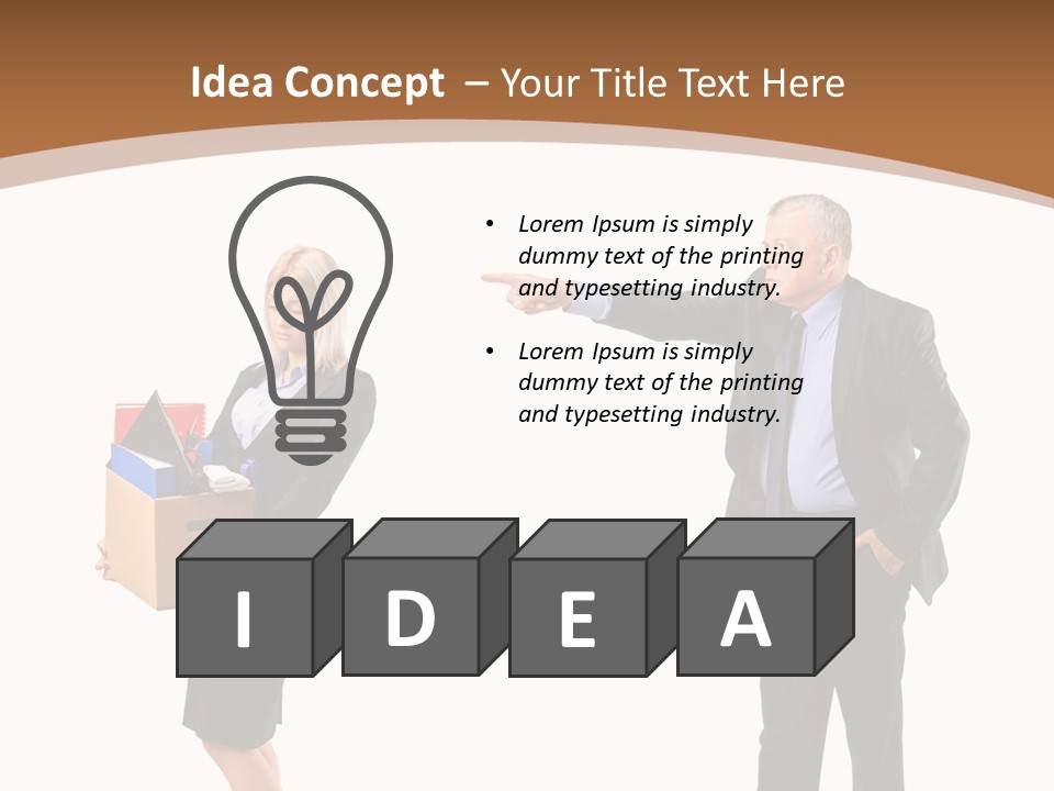 A Man And Woman Holding A Box Powerpoint Presentation PowerPoint Template