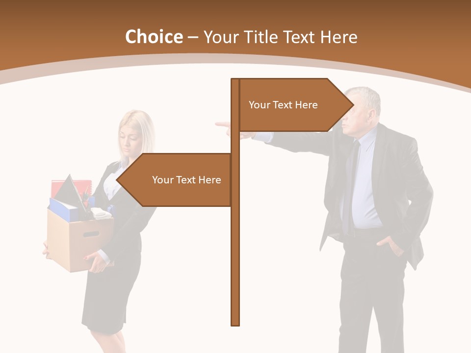 A Man And Woman Holding A Box Powerpoint Presentation PowerPoint Template