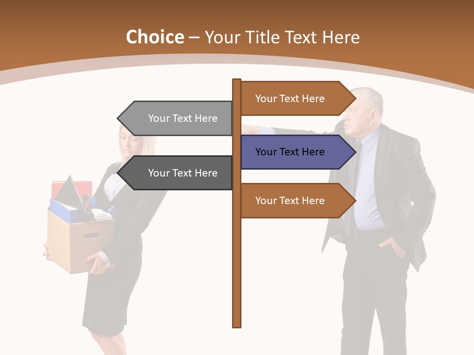 A Man And Woman Holding A Box Powerpoint Presentation PowerPoint Template