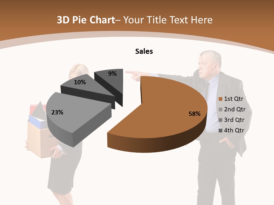 A Man And Woman Holding A Box Powerpoint Presentation PowerPoint Template