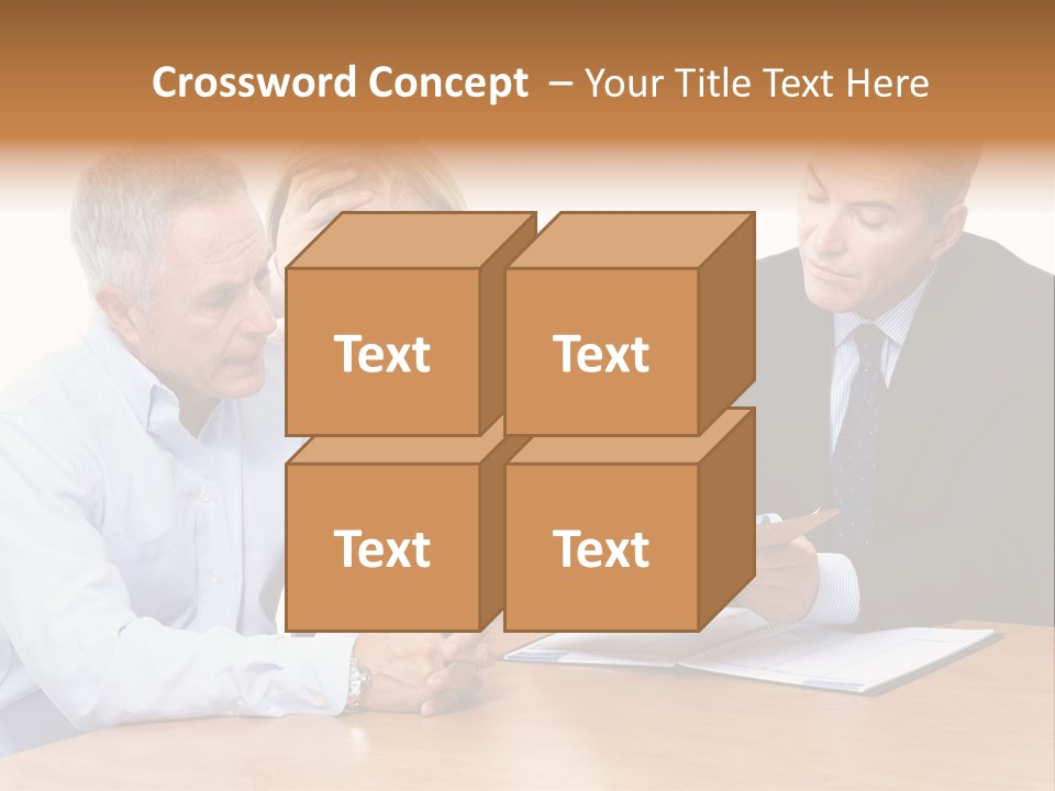 A Couple Of People Sitting At A Table PowerPoint Template