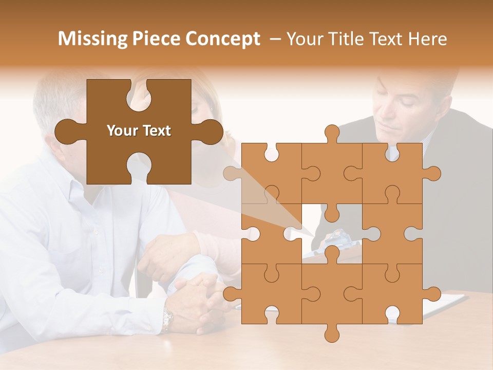 A Couple Of People Sitting At A Table PowerPoint Template