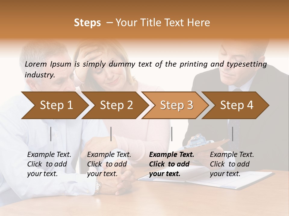 A Couple Of People Sitting At A Table PowerPoint Template