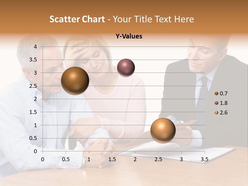 A Couple Of People Sitting At A Table PowerPoint Template