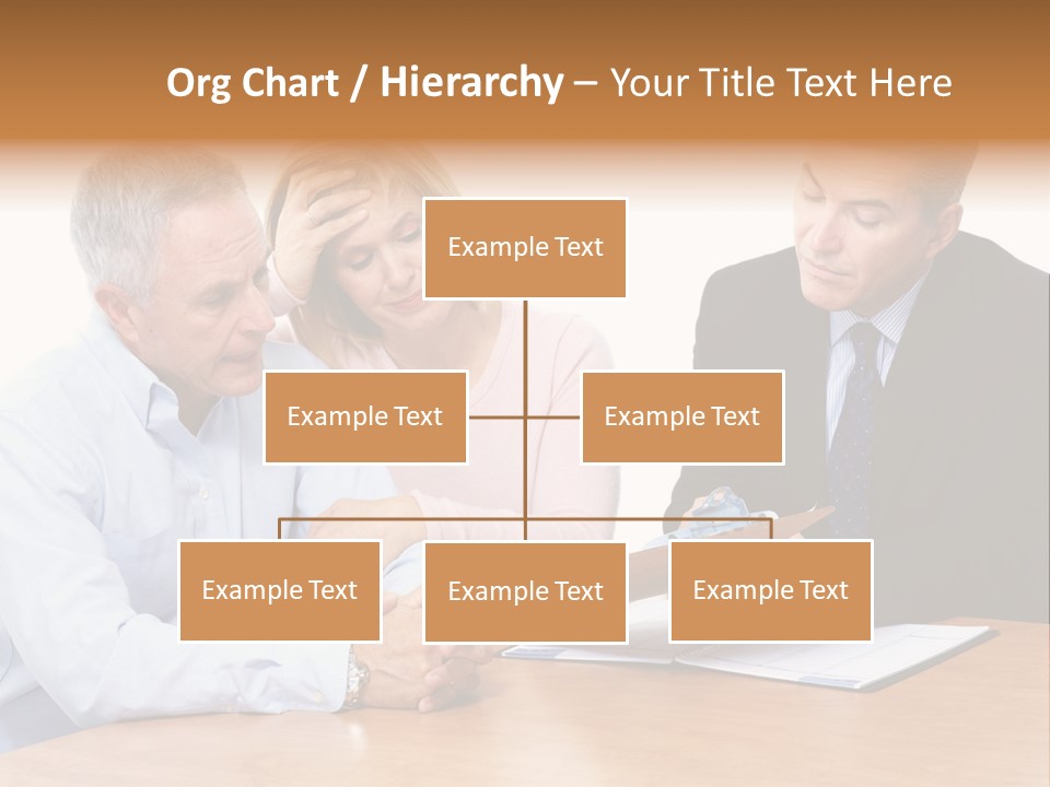 A Couple Of People Sitting At A Table PowerPoint Template