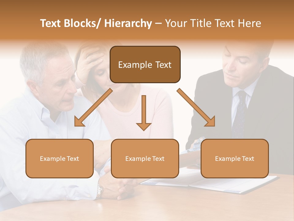 A Couple Of People Sitting At A Table PowerPoint Template