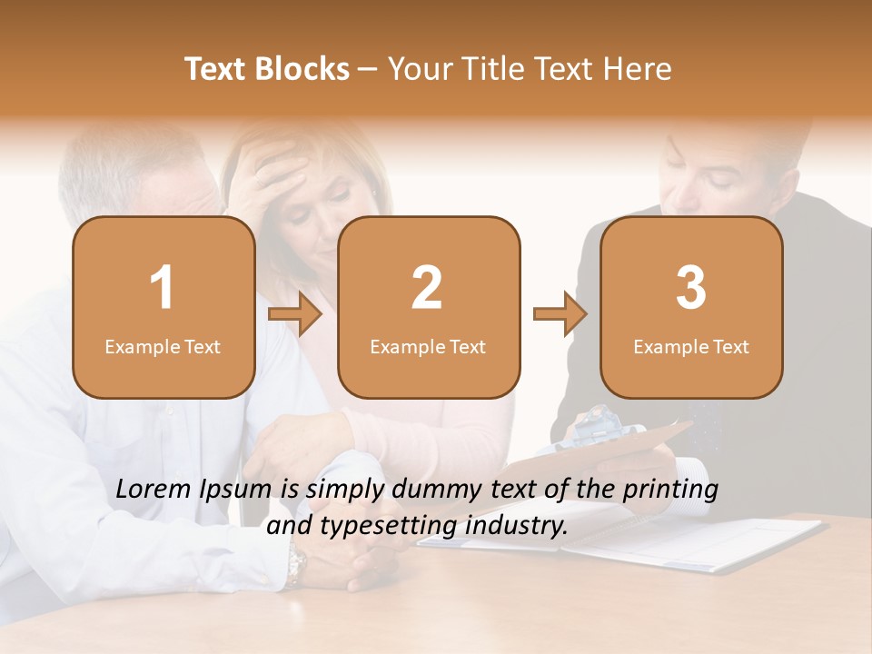 A Couple Of People Sitting At A Table PowerPoint Template