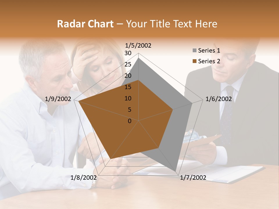 A Couple Of People Sitting At A Table PowerPoint Template