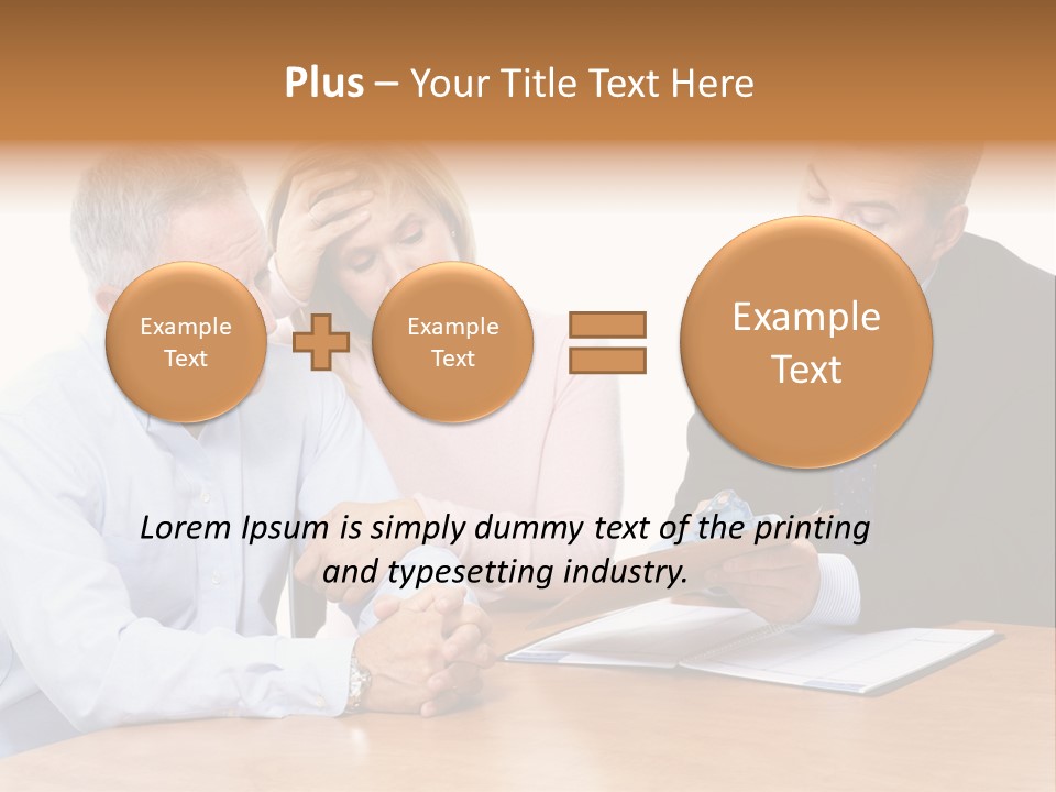 A Couple Of People Sitting At A Table PowerPoint Template