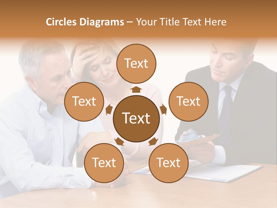 A Couple Of People Sitting At A Table PowerPoint Template