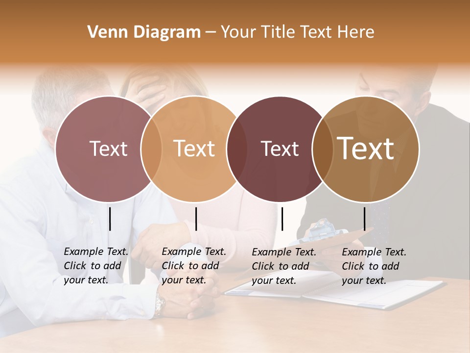 A Couple Of People Sitting At A Table PowerPoint Template