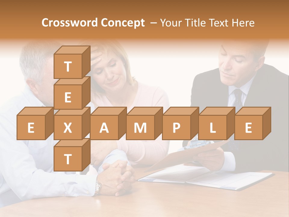 A Couple Of People Sitting At A Table PowerPoint Template