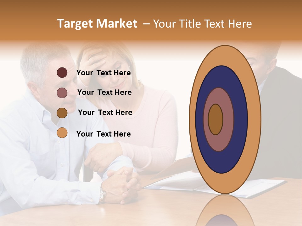 A Couple Of People Sitting At A Table PowerPoint Template