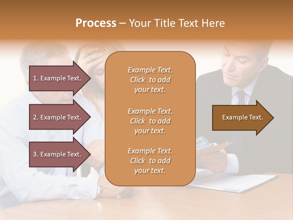 A Couple Of People Sitting At A Table PowerPoint Template