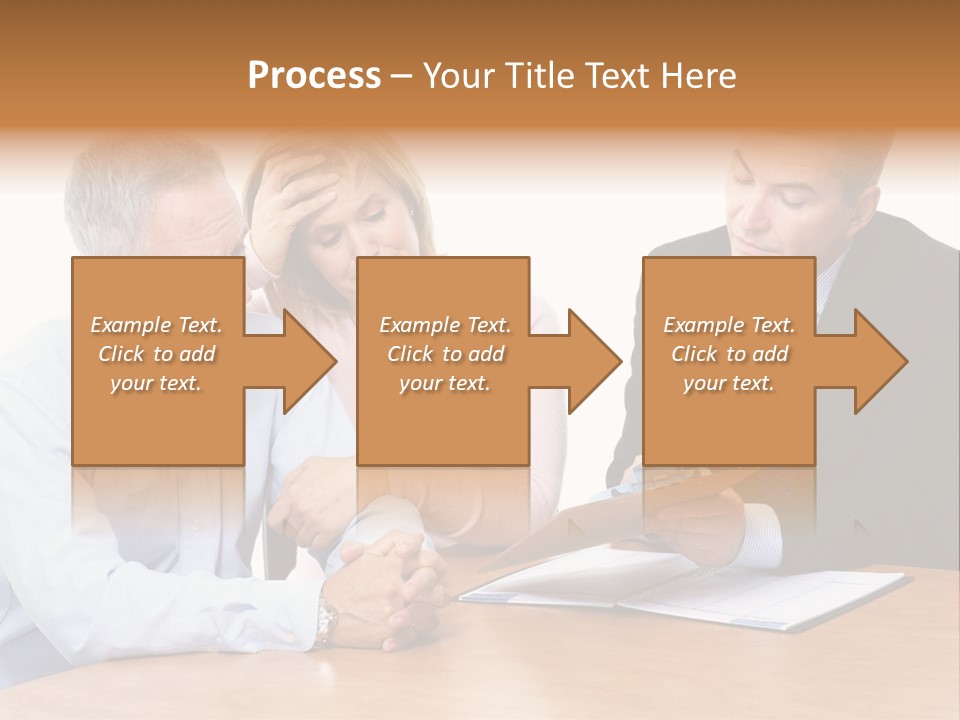 A Couple Of People Sitting At A Table PowerPoint Template