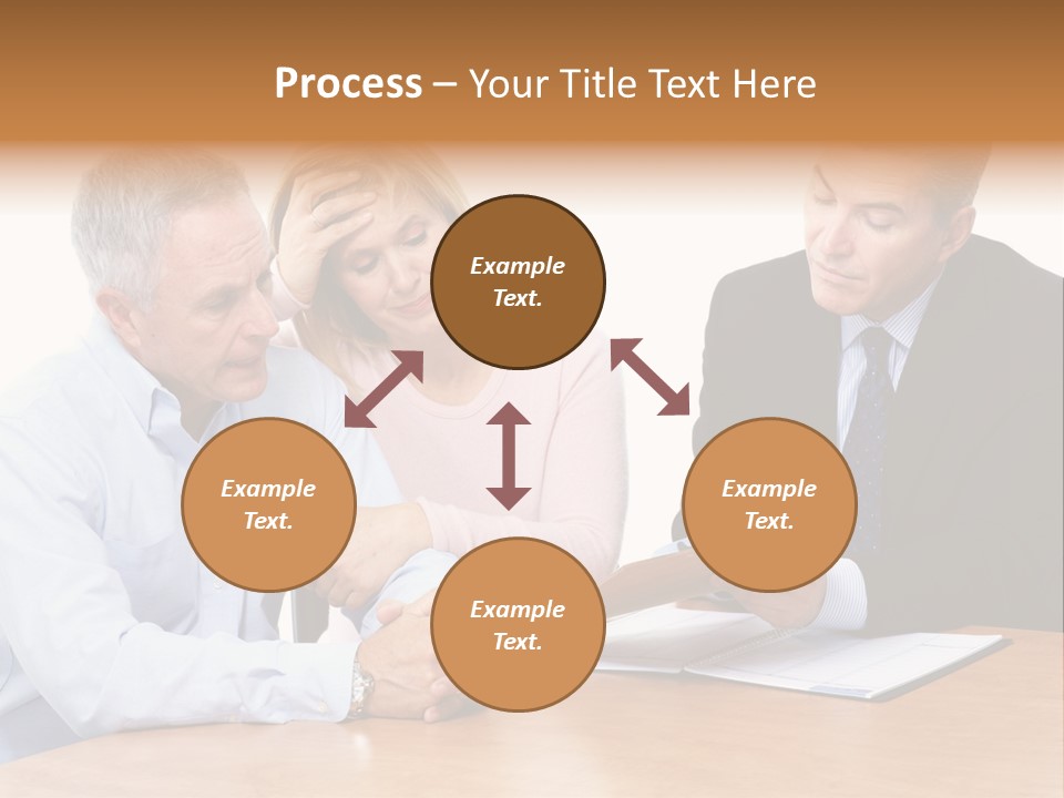 A Couple Of People Sitting At A Table PowerPoint Template
