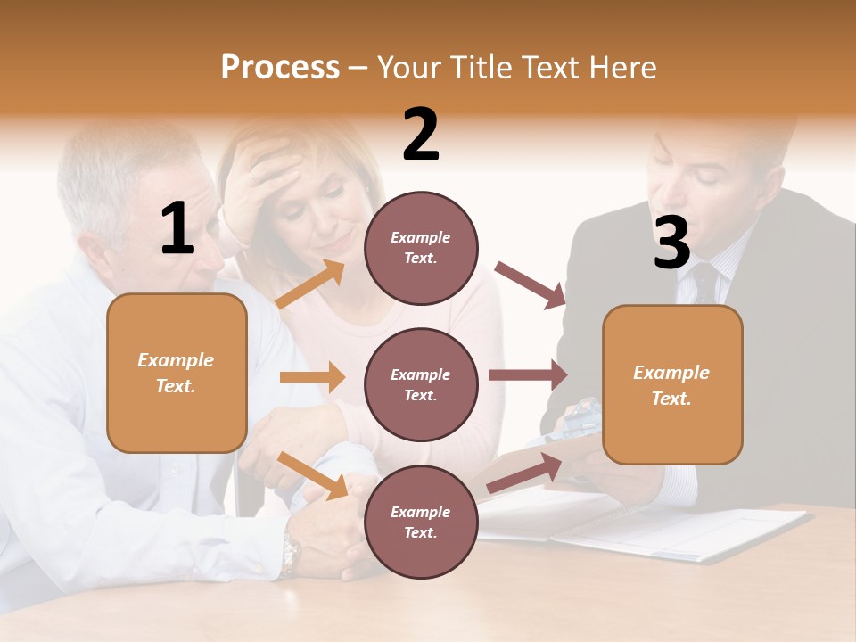 A Couple Of People Sitting At A Table PowerPoint Template