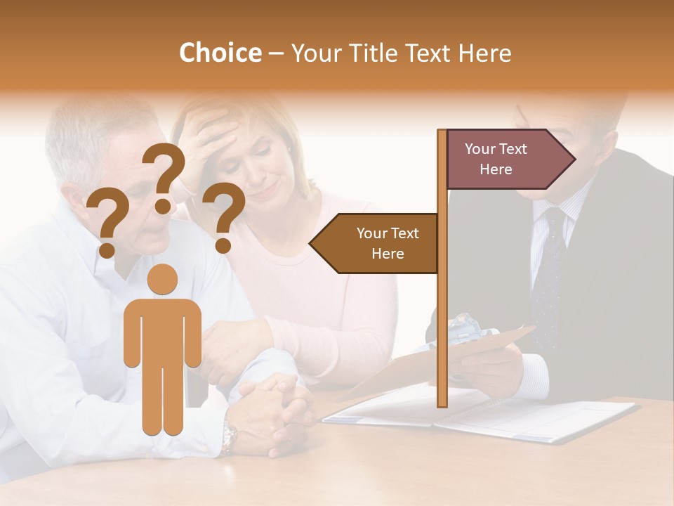 A Couple Of People Sitting At A Table PowerPoint Template