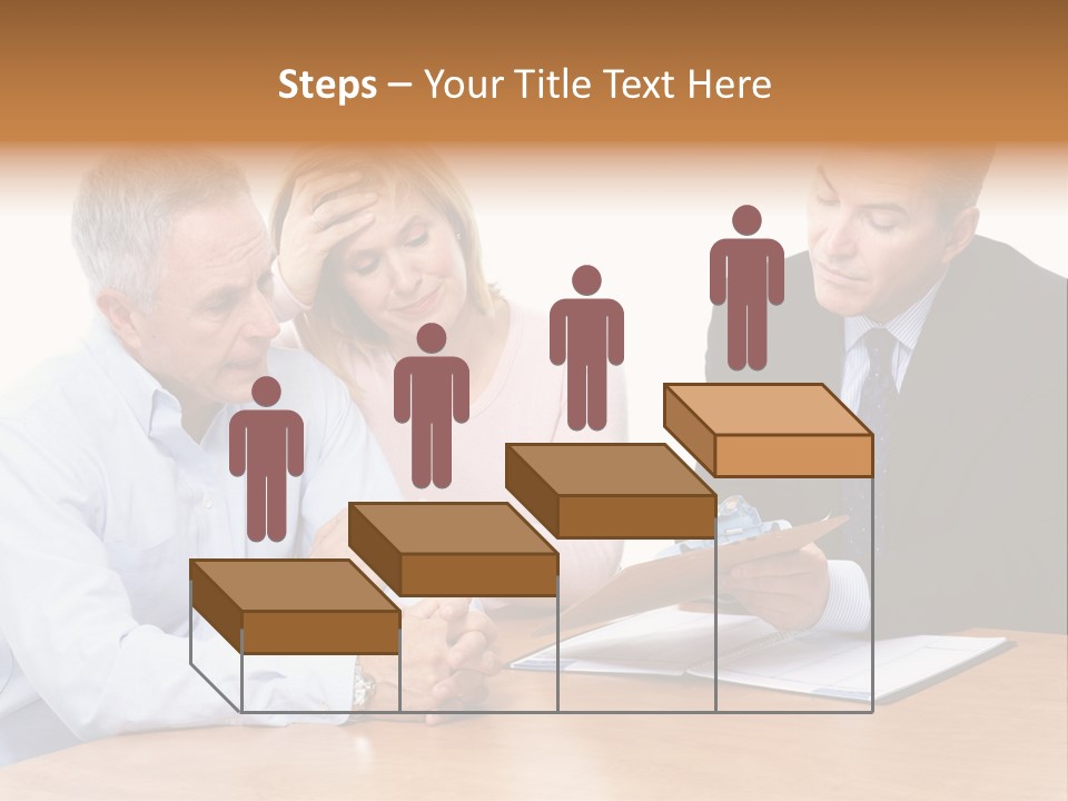 A Couple Of People Sitting At A Table PowerPoint Template
