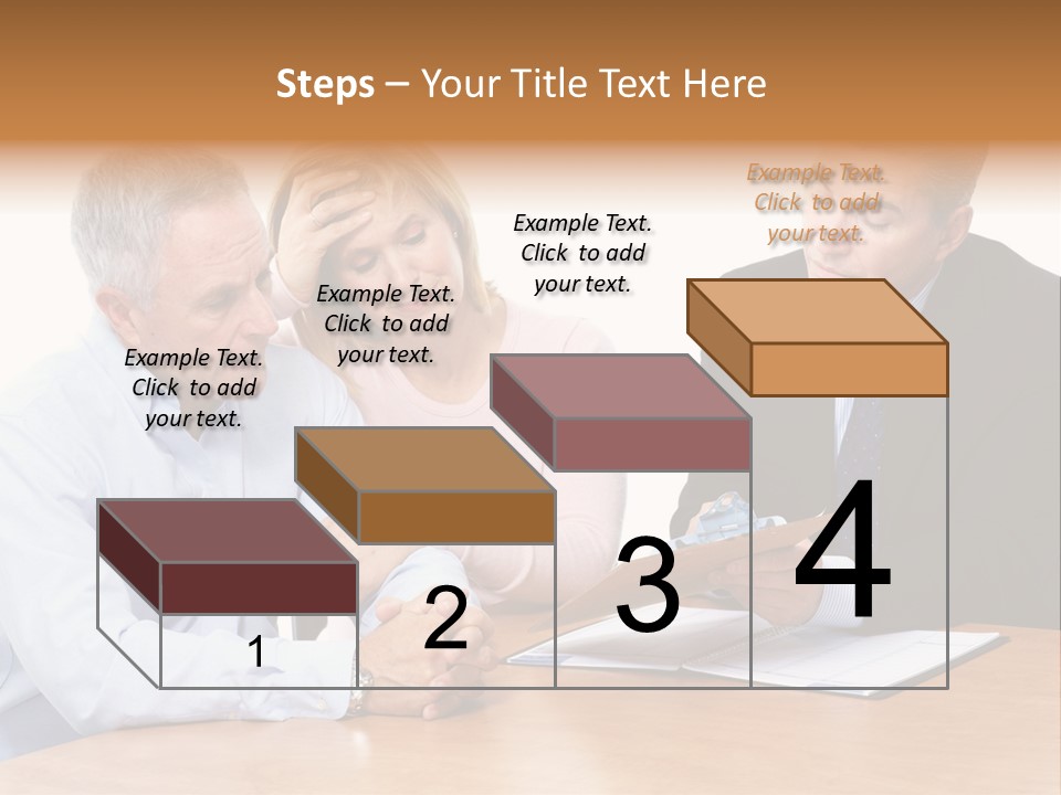 A Couple Of People Sitting At A Table PowerPoint Template