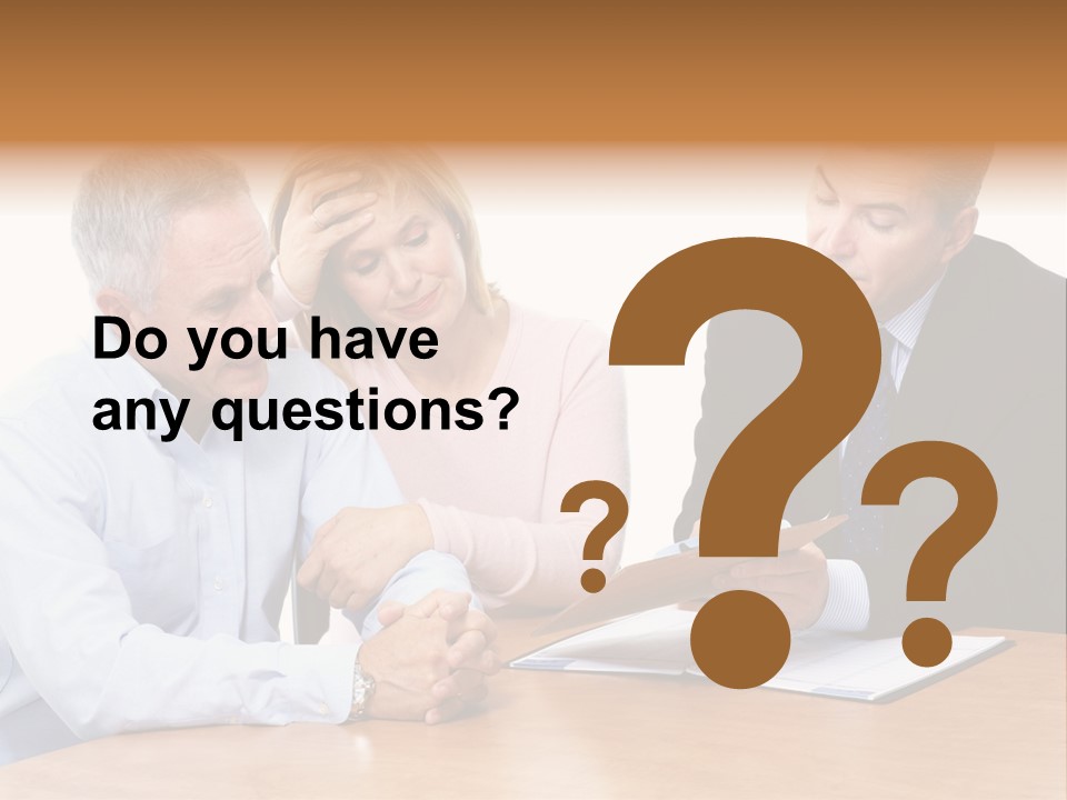 A Couple Of People Sitting At A Table PowerPoint Template