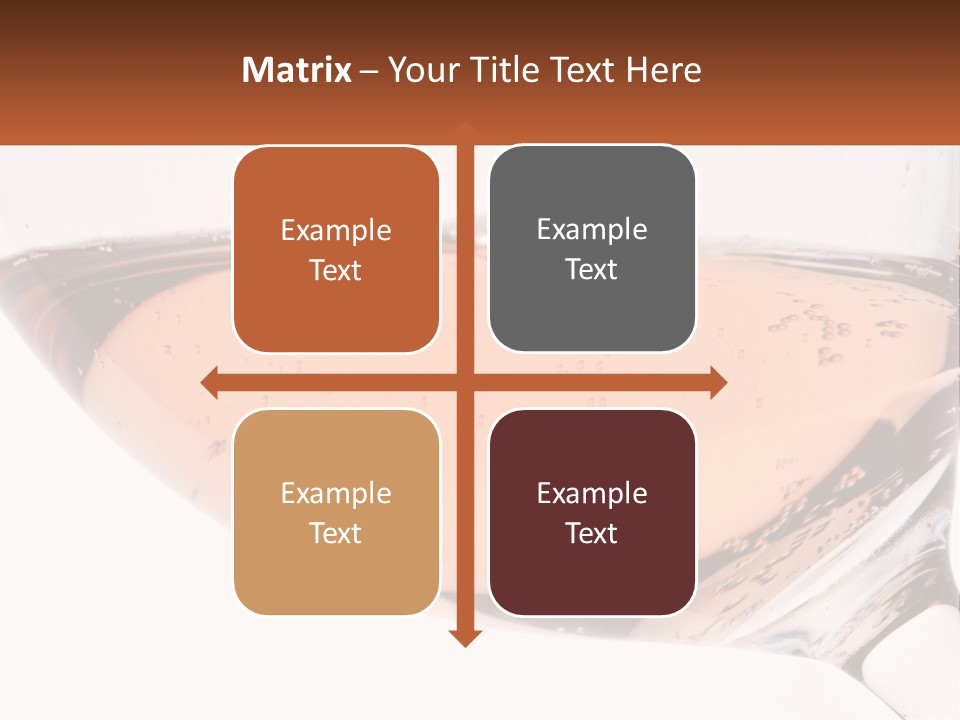 A Glass Of White Wine With A Brown Label On It PowerPoint Template