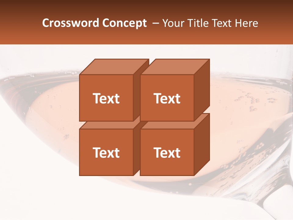 A Glass Of White Wine With A Brown Label On It PowerPoint Template