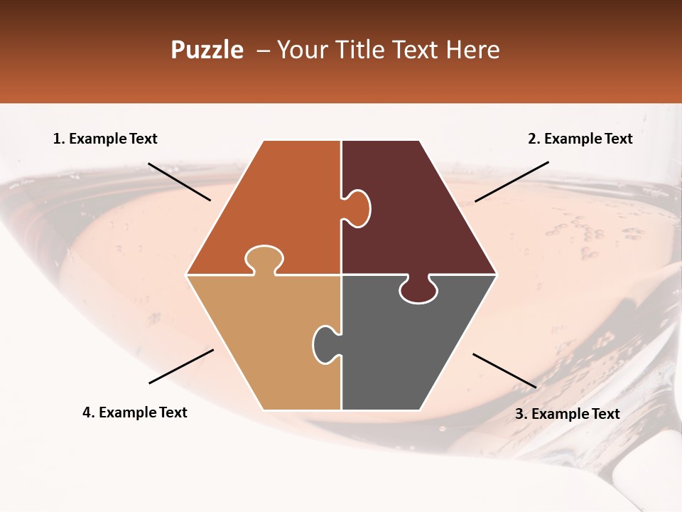 A Glass Of White Wine With A Brown Label On It PowerPoint Template