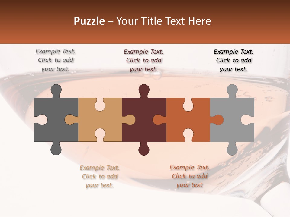 A Glass Of White Wine With A Brown Label On It PowerPoint Template