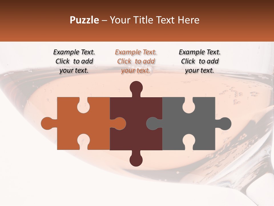 A Glass Of White Wine With A Brown Label On It PowerPoint Template