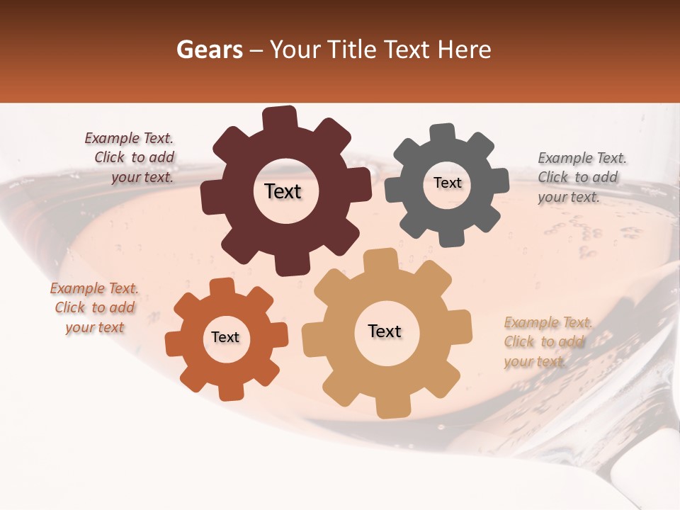 A Glass Of White Wine With A Brown Label On It PowerPoint Template