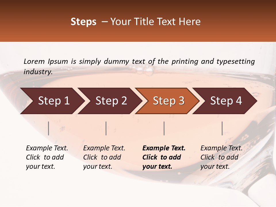 A Glass Of White Wine With A Brown Label On It PowerPoint Template