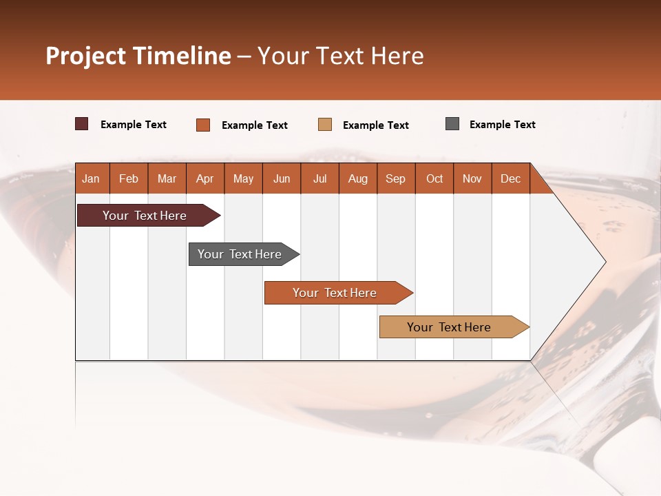 A Glass Of White Wine With A Brown Label On It PowerPoint Template