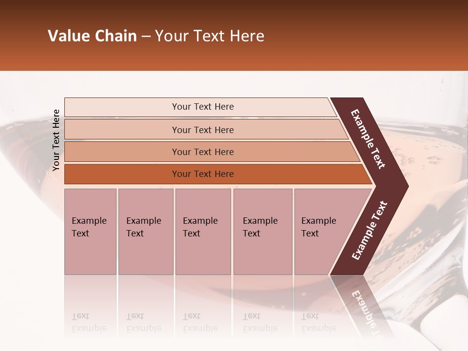 A Glass Of White Wine With A Brown Label On It PowerPoint Template