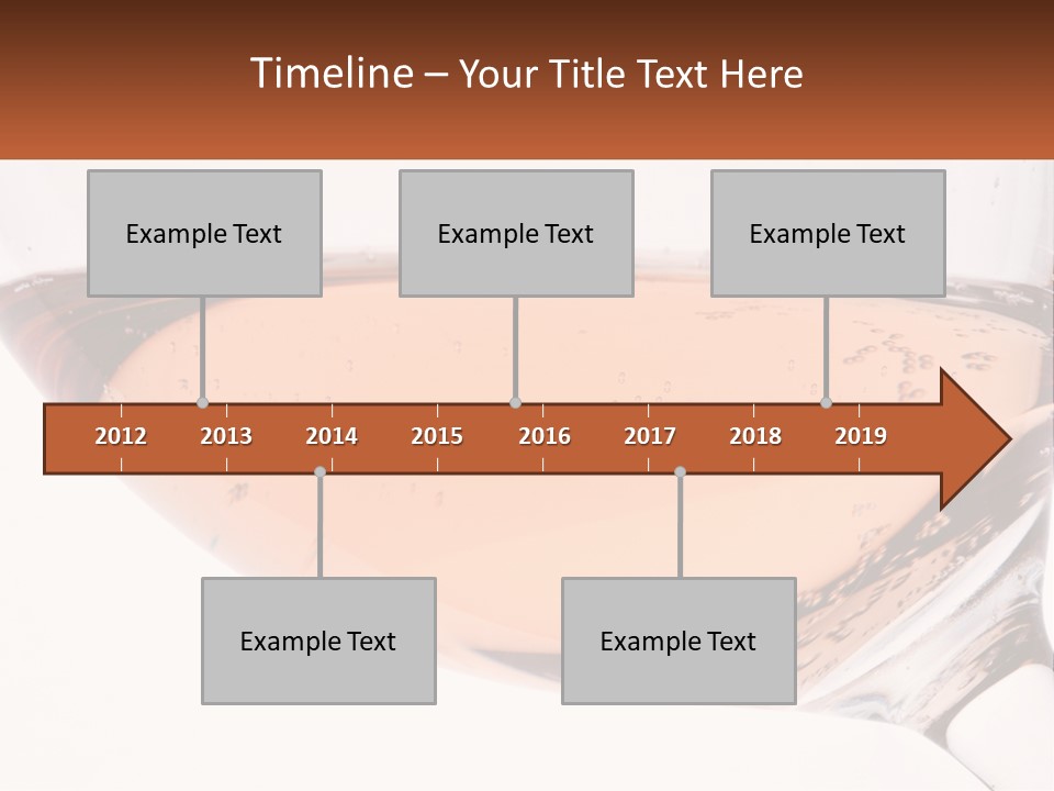 A Glass Of White Wine With A Brown Label On It PowerPoint Template