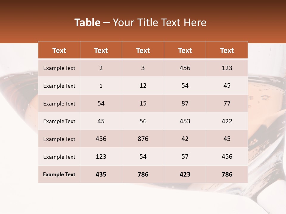 A Glass Of White Wine With A Brown Label On It PowerPoint Template