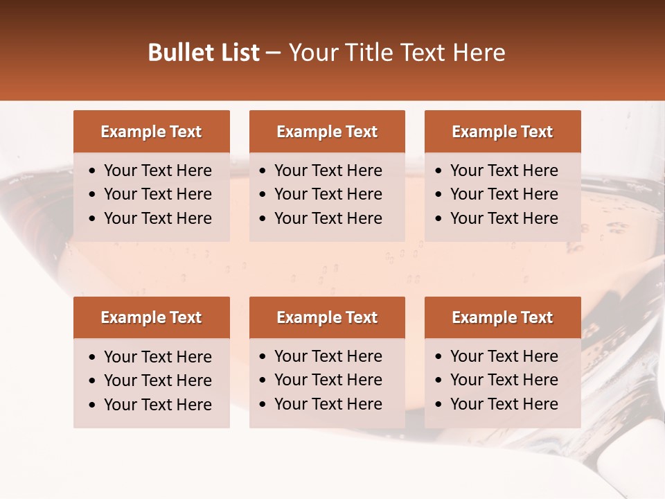 A Glass Of White Wine With A Brown Label On It PowerPoint Template