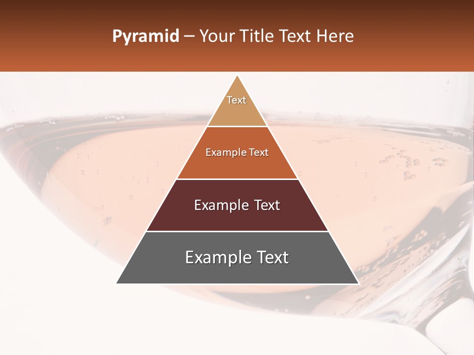 A Glass Of White Wine With A Brown Label On It PowerPoint Template