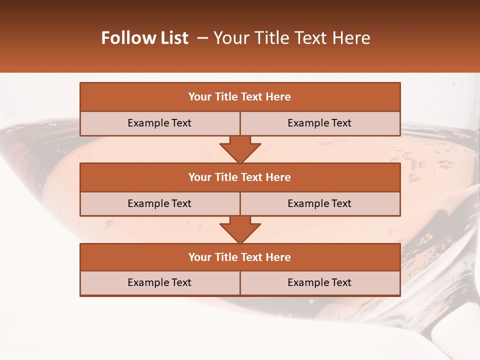 A Glass Of White Wine With A Brown Label On It PowerPoint Template