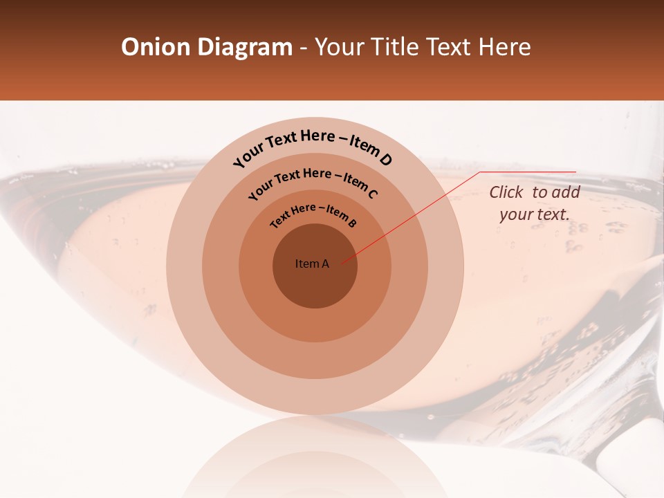 A Glass Of White Wine With A Brown Label On It PowerPoint Template