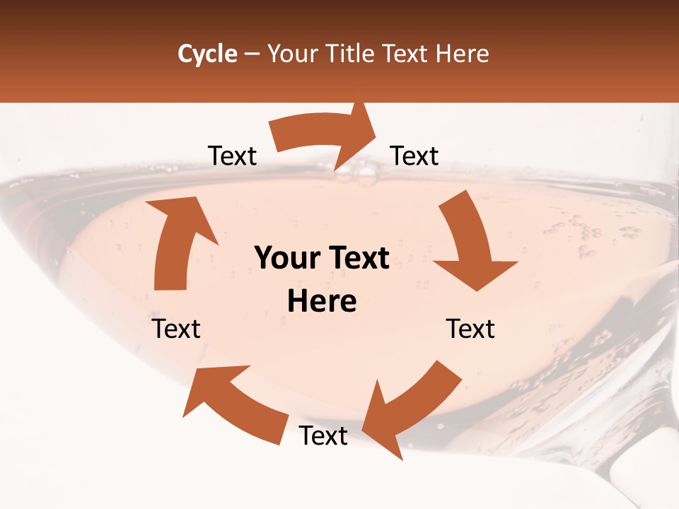 A Glass Of White Wine With A Brown Label On It PowerPoint Template