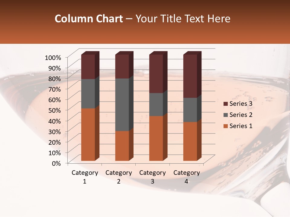A Glass Of White Wine With A Brown Label On It PowerPoint Template