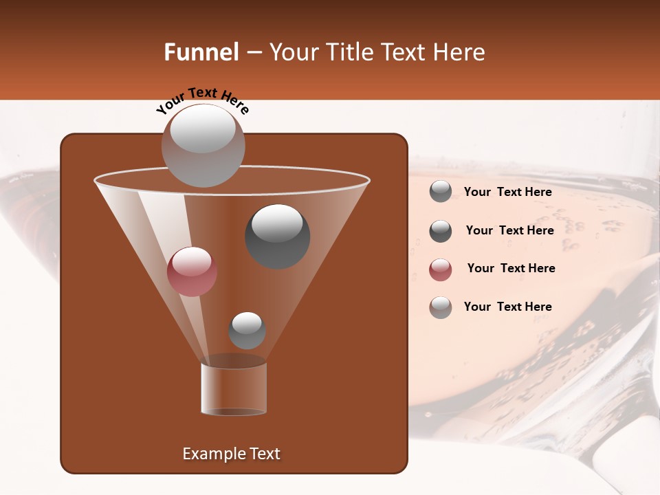 A Glass Of White Wine With A Brown Label On It PowerPoint Template