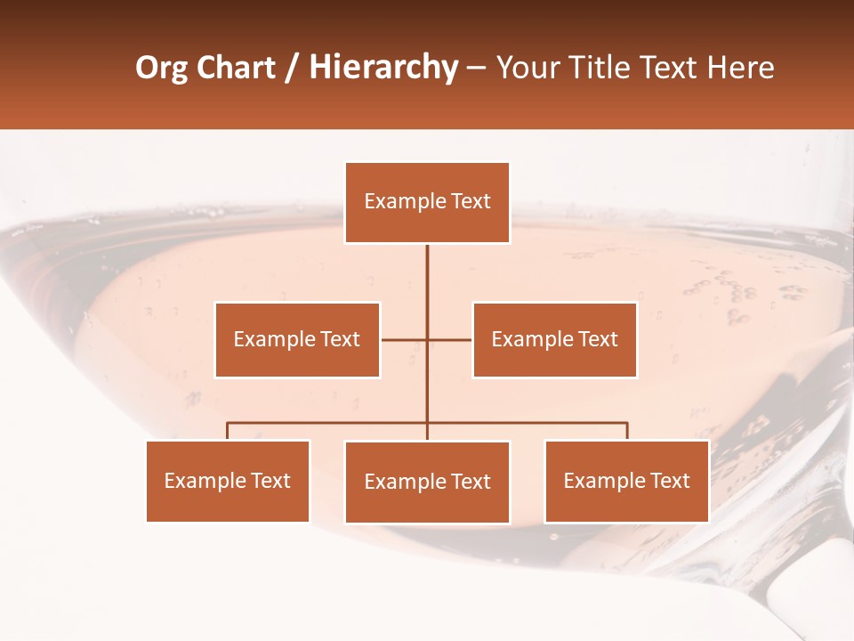A Glass Of White Wine With A Brown Label On It PowerPoint Template