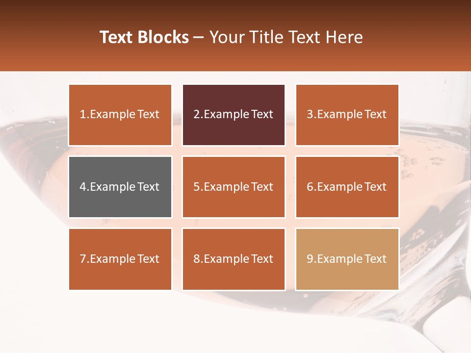 A Glass Of White Wine With A Brown Label On It PowerPoint Template